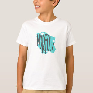 Silhouette of City of Norfolk, VA met NORFOLK T-shirt