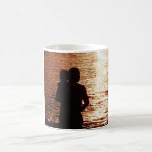 Silhouette of Father and Child Mok