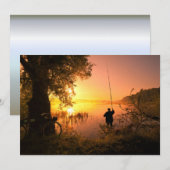 Silhouette of Fisherman op Sunset Lake (Voorkant / Achterkant)