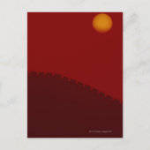 Silhouette of Great Wall of China Briefkaart (Voorkant)