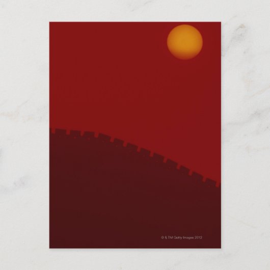 Silhouette of Great Wall of China Briefkaart (Voorkant)