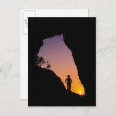 Silhouette of hiker, Point of the Arches, Briefkaart (Voorkant / Achterkant)