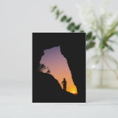 Silhouette of hiker, Point of the Arches, Briefkaart (Staand voorkant)
