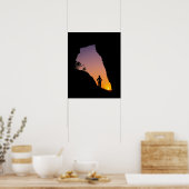 Silhouette of hiker, Point of the Arches, Poster (Keuken)