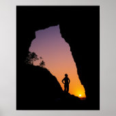 Silhouette of hiker, Point of the Arches, Poster (Voorkant)