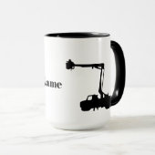 Silhouette of Lineman Truck and Linemen Mok (Voorkant rechts)