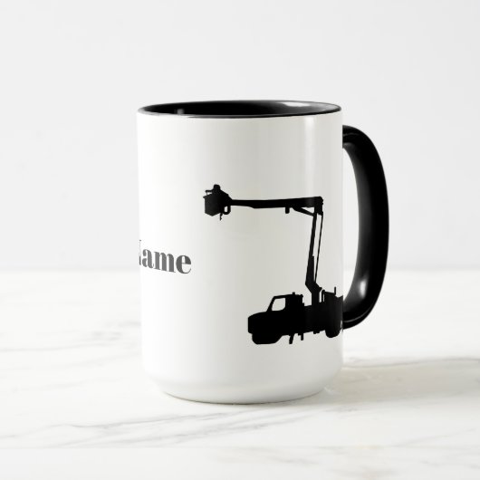 Silhouette of Lineman Truck and Linemen Mok (Voorkant rechts)