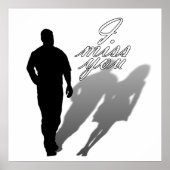 Silhouette of Man Missing Woman Poster (Voorkant)