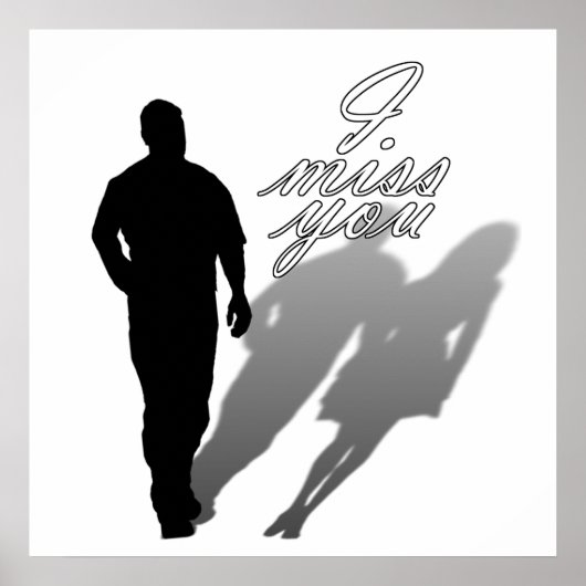 Silhouette of Man Missing Woman Poster (Voorkant)