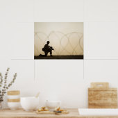 Silhouette of Marine Poster (Keuken)