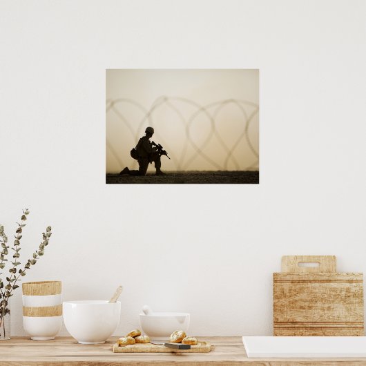 Silhouette of Marine Poster (Keuken)