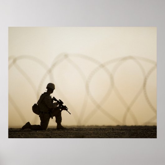 Silhouette of Marine Poster (Voorkant)