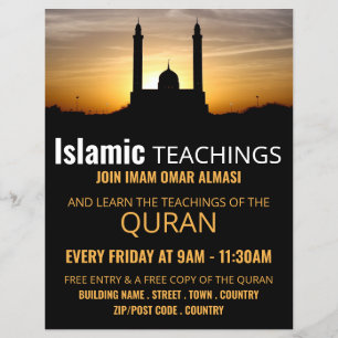 Silhouette of Mosque, Islamic Teaching Adverteren Flyer