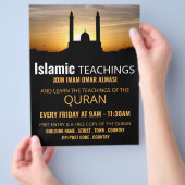 Silhouette of Mosque, Islamic Teaching Adverteren Flyer (Hand)
