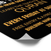 Silhouette of Mosque, Islamic Teaching Adverteren Poster (Hoek)