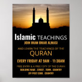 Silhouette of Mosque, Islamic Teaching Adverteren Poster (Voorkant)