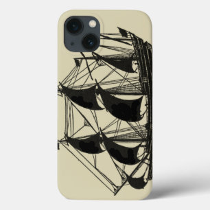 Silhouette of Ship met buigende nagels Case-Mate iPhone Case