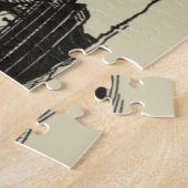 Silhouette of Ship met buigende nagels Legpuzzel (Zijkant)