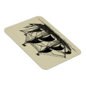 Silhouette of Ship met buigende nagels Magneet (Rechterzijde)