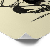 Silhouette of Ship met buigende nagels Poster (Hoek)