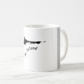 Silhouette of the peninsula Zingst, Darß and Fisch Koffiemok (Voorkant rechts)