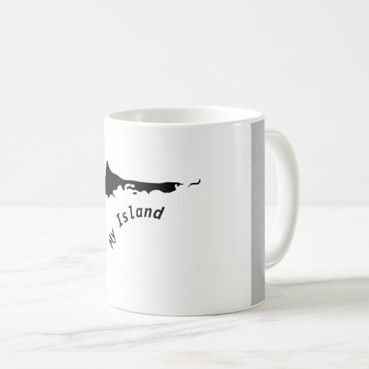 Silhouette of the peninsula Zingst, Darß and Fisch Koffiemok (Voorkant rechts)