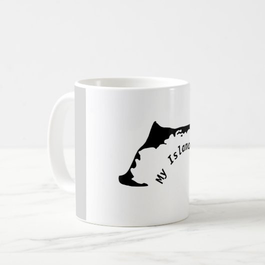 Silhouette of the peninsula Zingst, Darß and Fisch Koffiemok (Voorkant links)