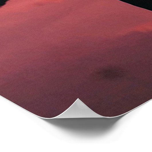 Silhouette of tree under cloudy sky poster (Hoek)