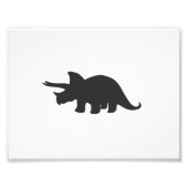 Silhouette of triceratops - Kies achtergrondkleur Foto Afdruk (Voorkant)
