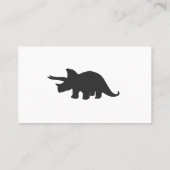 Silhouette of triceratops - Kies achtergrondkleur Visitekaartje (Achterkant)