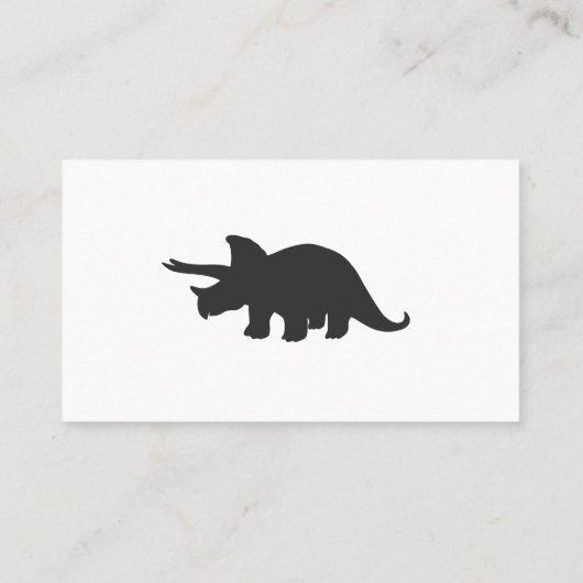 Silhouette of triceratops - Kies achtergrondkleur Visitekaartje (Achterkant)