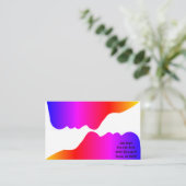 Silhouette of Two Faces Rainbow Visitekaartje (Staand voorkant)