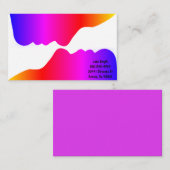 Silhouette of Two Faces Rainbow Visitekaartje (Voorkant / Achterkant)