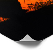 Silhouette of Two Horses at Sunset Poster (Hoek)