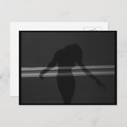 Silhouette of Woman, Dansschaduw, Art Briefkaart (Voorkant / Achterkant)