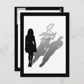 Silhouette of Woman Missing Man Briefkaart (Voorkant / Achterkant)