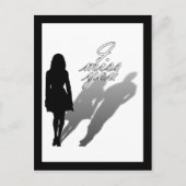 Silhouette of Woman Missing Man Briefkaart (Voorkant)
