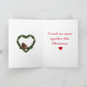 Silhouette of Woman Missing Man Kerstmis Feestdagen Kaart (Binnen)