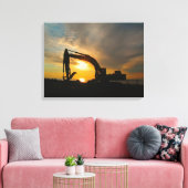 Silhouette on the Breakers Canvas Afdruk (Insitu (Woonkamer))