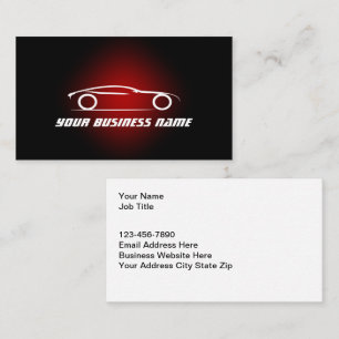 silhouette Ontwerp van autohandel visitekaartjes