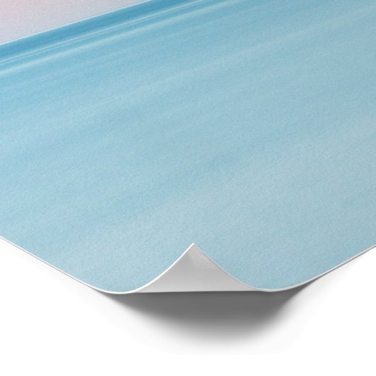 Silhouette op zonsondergang poster (Hoek)