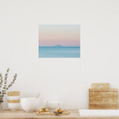 Silhouette op zonsondergang poster (Keuken)