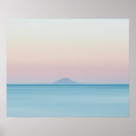 Silhouette op zonsondergang poster