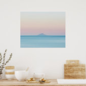 Silhouette op zonsondergang poster (Keuken)