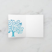 Silhouette paar dank u bedankkaart (Binnen)