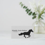 silhouette paard 08 visitekaartje (Staand voorkant)