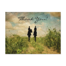 Silhouette Paardrijden Paar Dank u