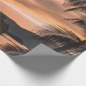 Silhouette palmboom tijdens het gouden uur cadeaupapier (Hoek)