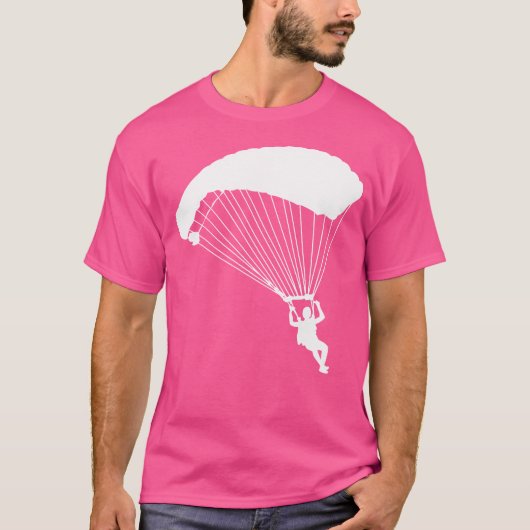 Silhouette Parachuting Free-Falling Diver Skydiver T-shirt (Voorkant)
