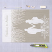 Silhouette Pas getrouwd van Elegant Taupe Tissuepapier (Craft)